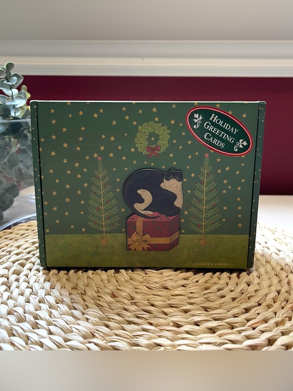 Vintage 2003 Warren Kimble American Folk Art Decorative Storage Empty Box